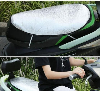 Sun Shade Bike Seat Cover Aluminium Foil for Two-wheelers