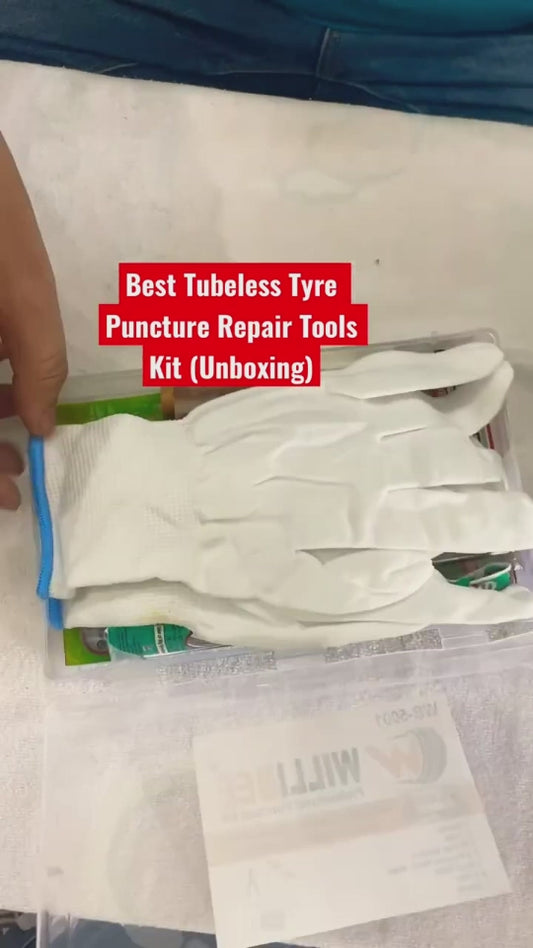 6-in-1 Universal Tubeless Tire Puncture Repair Kit